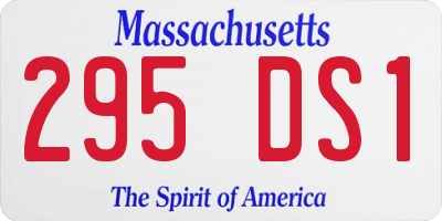 MA license plate 295DS1