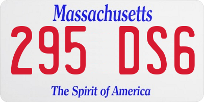 MA license plate 295DS6