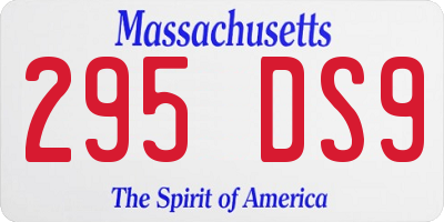 MA license plate 295DS9