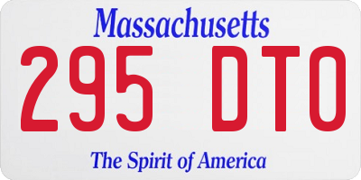 MA license plate 295DT0