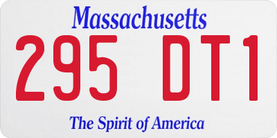 MA license plate 295DT1