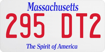 MA license plate 295DT2