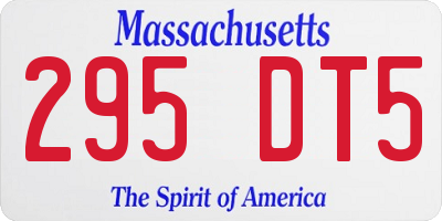 MA license plate 295DT5