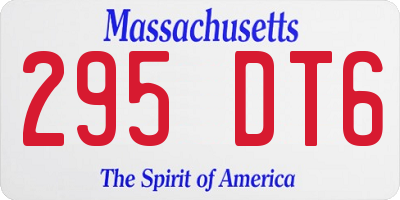 MA license plate 295DT6