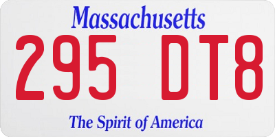 MA license plate 295DT8