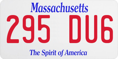 MA license plate 295DU6