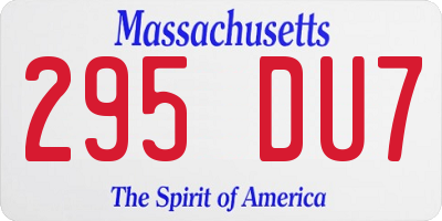 MA license plate 295DU7