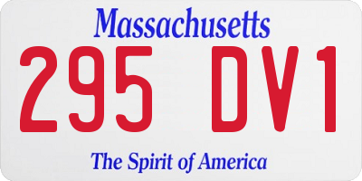 MA license plate 295DV1