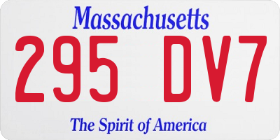 MA license plate 295DV7