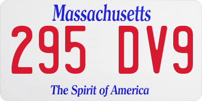 MA license plate 295DV9