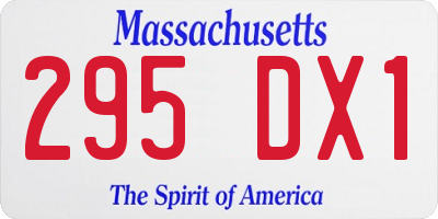MA license plate 295DX1