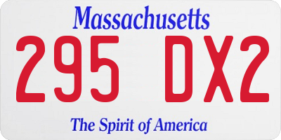 MA license plate 295DX2