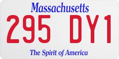 MA license plate 295DY1