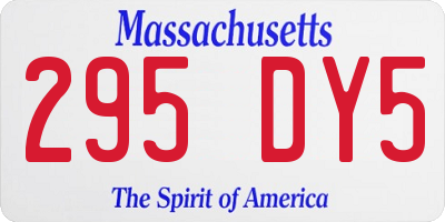 MA license plate 295DY5
