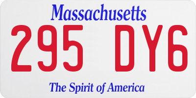 MA license plate 295DY6