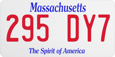 MA license plate 295DY7