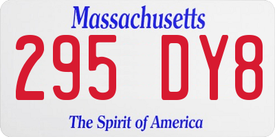 MA license plate 295DY8