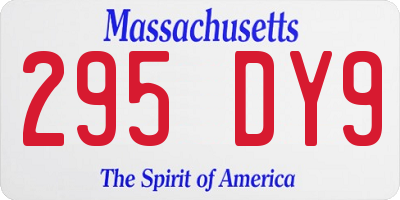 MA license plate 295DY9
