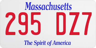 MA license plate 295DZ7