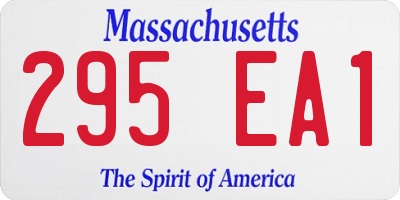 MA license plate 295EA1