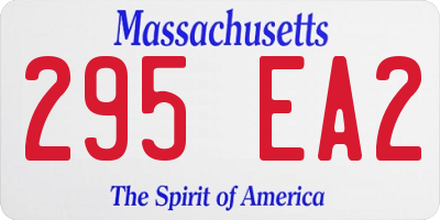 MA license plate 295EA2