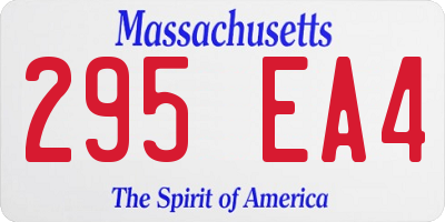 MA license plate 295EA4