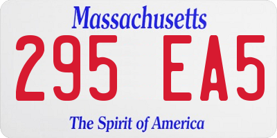 MA license plate 295EA5