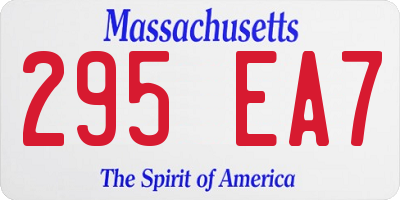 MA license plate 295EA7