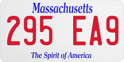 MA license plate 295EA9