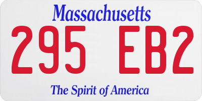 MA license plate 295EB2