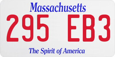 MA license plate 295EB3