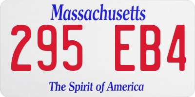 MA license plate 295EB4