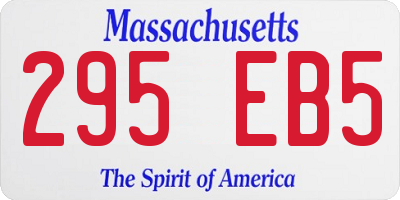 MA license plate 295EB5