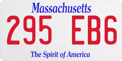 MA license plate 295EB6