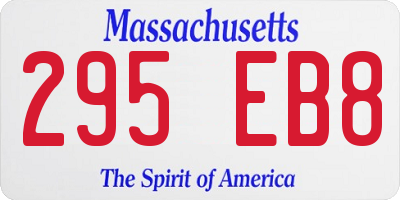 MA license plate 295EB8