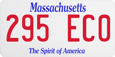 MA license plate 295EC0