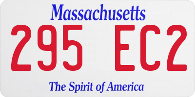 MA license plate 295EC2