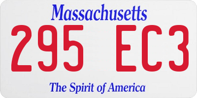 MA license plate 295EC3