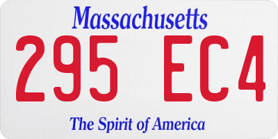 MA license plate 295EC4