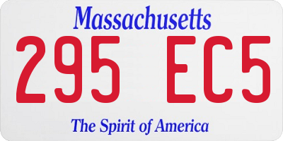 MA license plate 295EC5