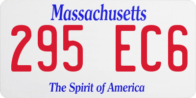 MA license plate 295EC6