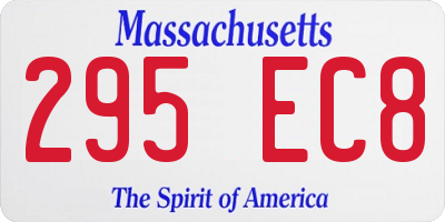 MA license plate 295EC8