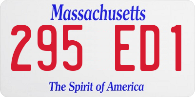 MA license plate 295ED1