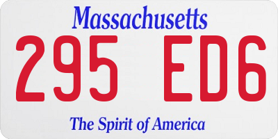 MA license plate 295ED6