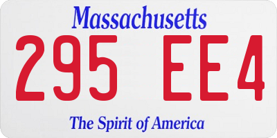 MA license plate 295EE4