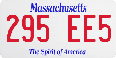 MA license plate 295EE5