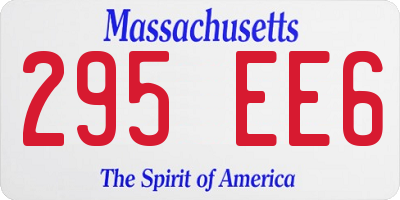 MA license plate 295EE6
