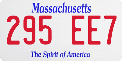 MA license plate 295EE7