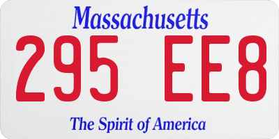 MA license plate 295EE8