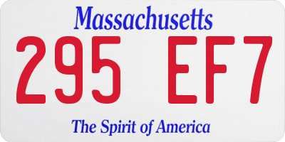 MA license plate 295EF7